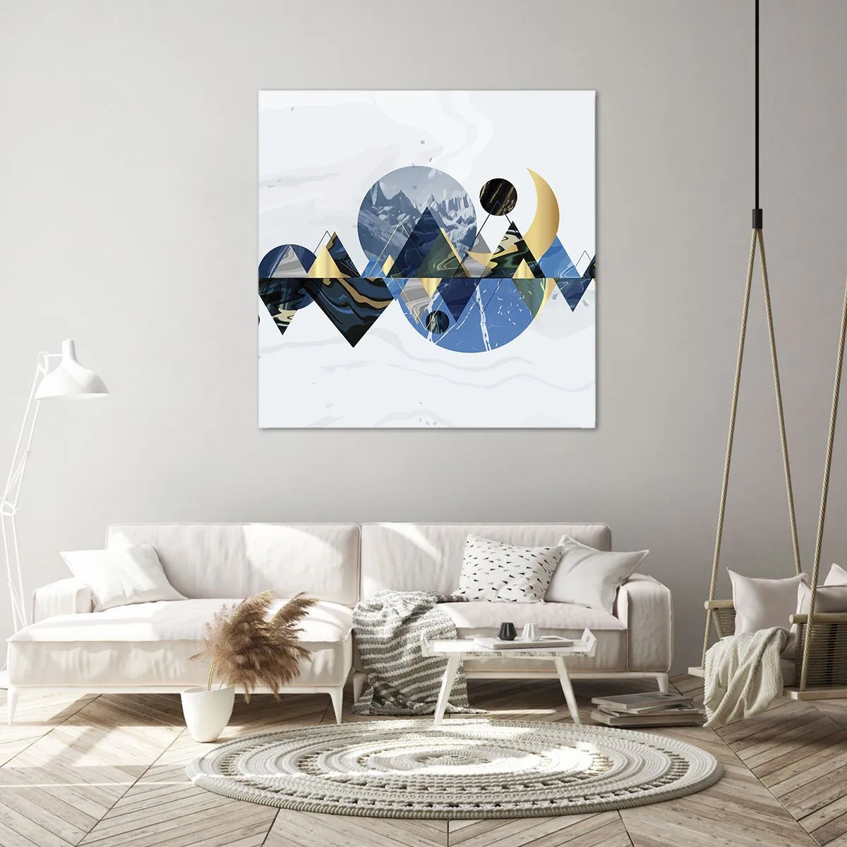 Obraz na plátně - Geometrická krajina - 70x70 cm