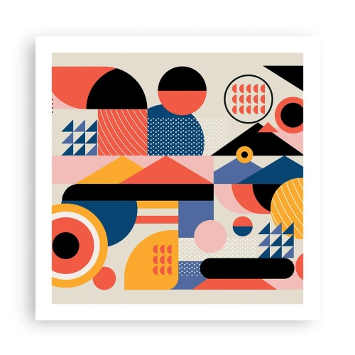 Plakát - Kompozice: pojďme si hrát - 60x60 cm