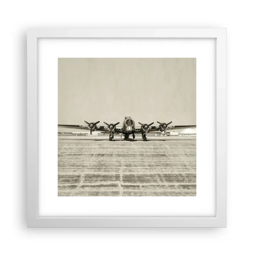 Plakát v bílém rámu - Jako vždy připraven - 30x30 cm