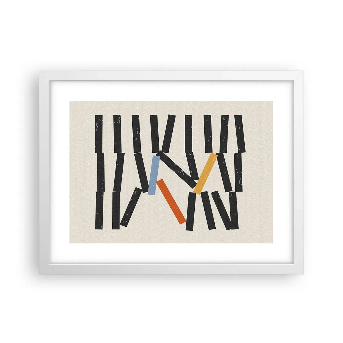 Plakát v bílém rámu - Domino – kompozice - 40x30 cm