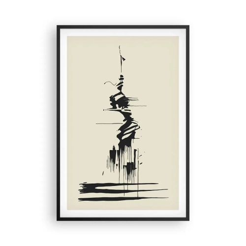 Plakát v černém rámu - Spěšná abstrakce - 61x91 cm