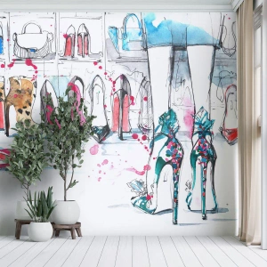 Fototapeta Samolepicí Deluxe Sticker - Sezame, otevři se - Dámská šatní skříň, Móda, Taška - 350x256 cm