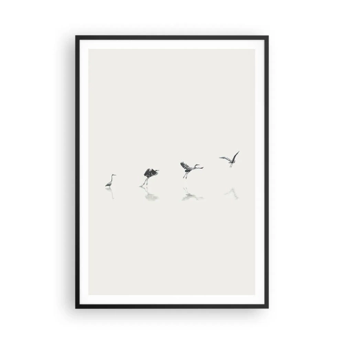 Plakát v černém rámu - Čtyři jednoduché kroky - 70x100 cm