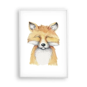Plakát v bílém rámu - Liščí rozladěnost - 70x100 cm