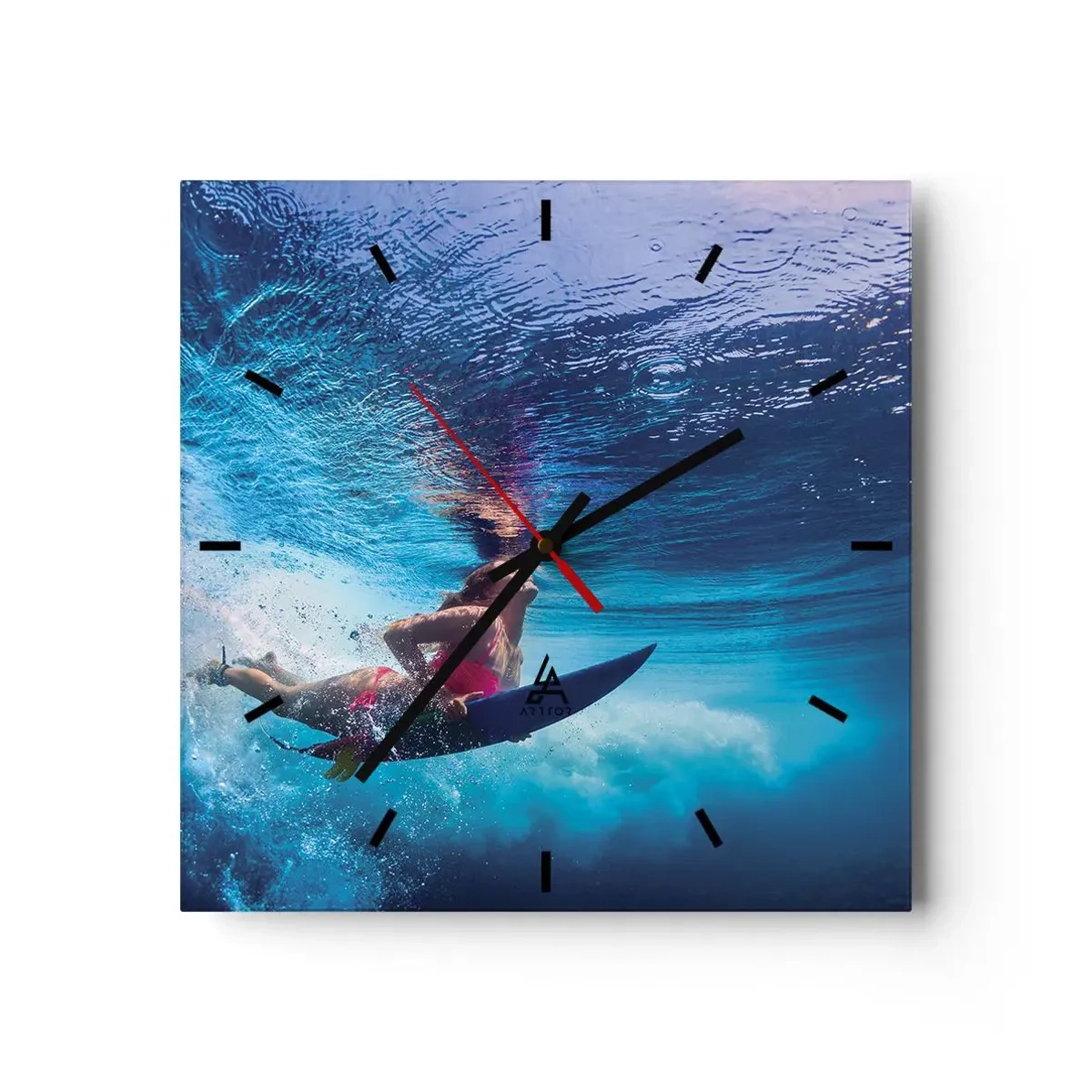 Nástěnné hodiny - Hloubka radosti - 40x40 cm