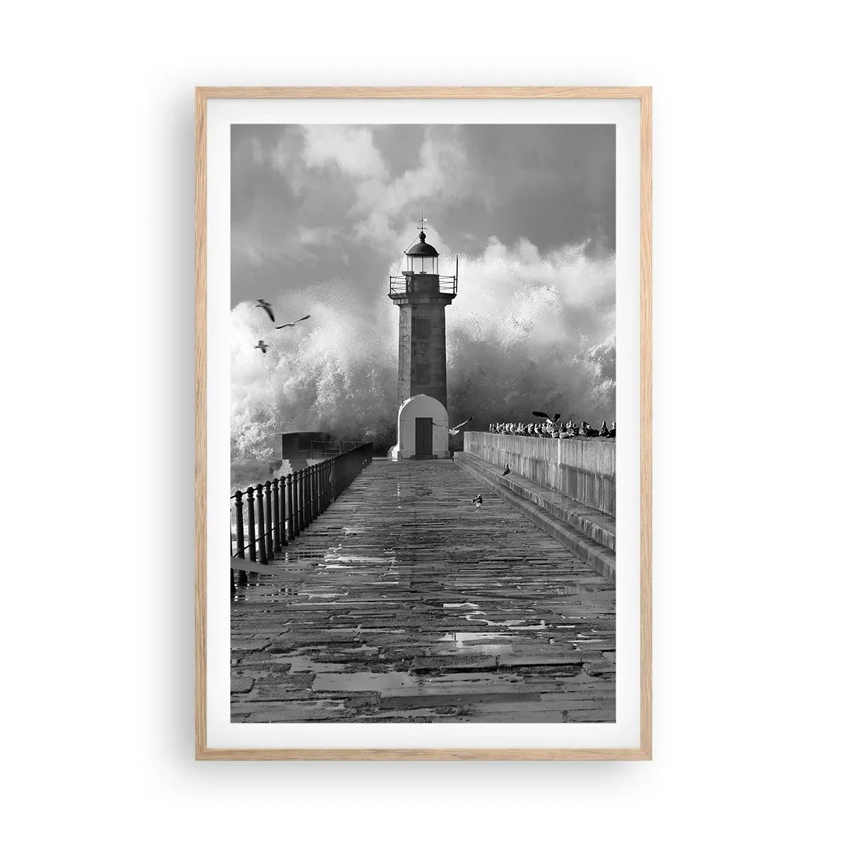 Plakát v rámu světlý dub - Nebojácná - 61x91 cm