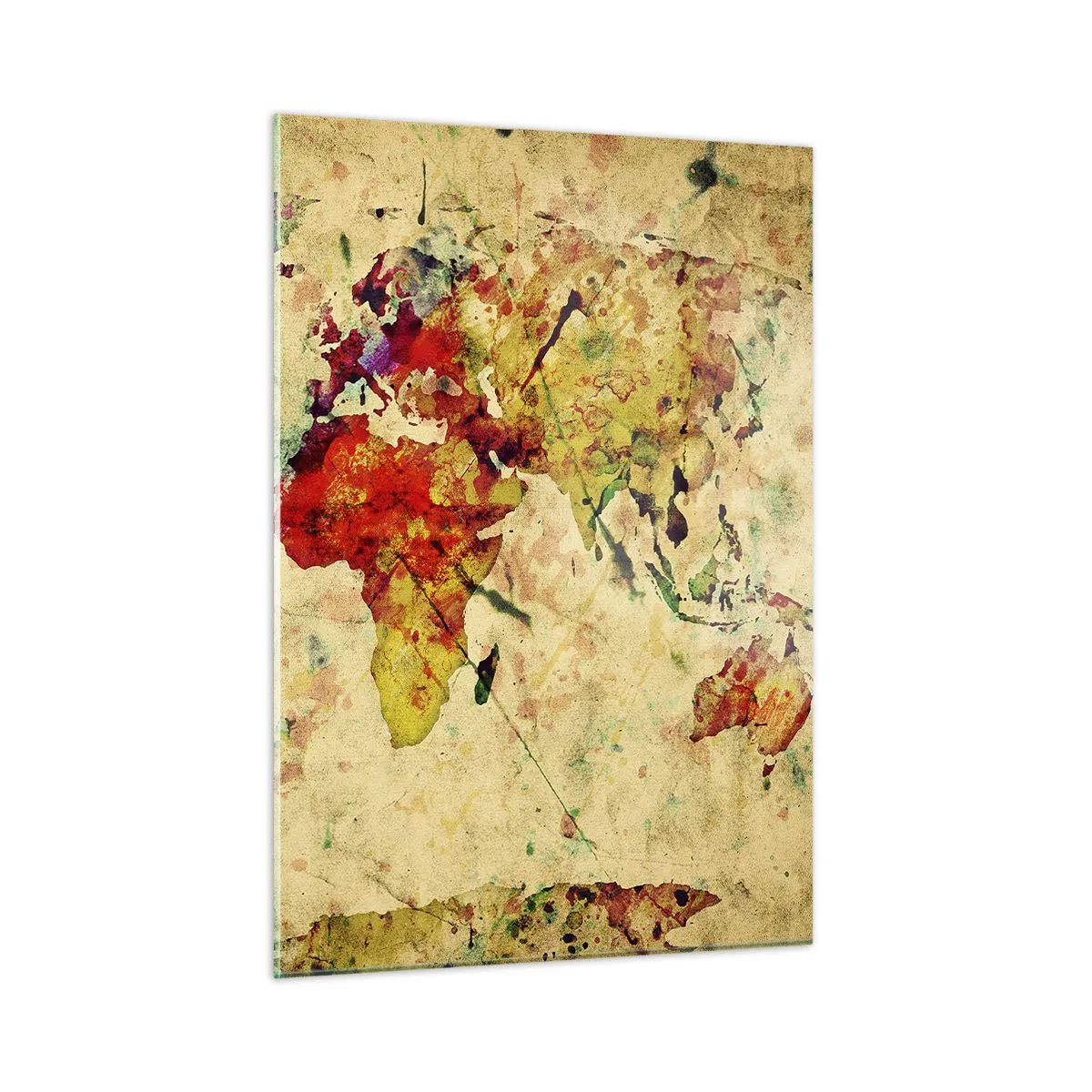 Obraz na skle - Život je barevný jako papír mapy - 50x70 cm