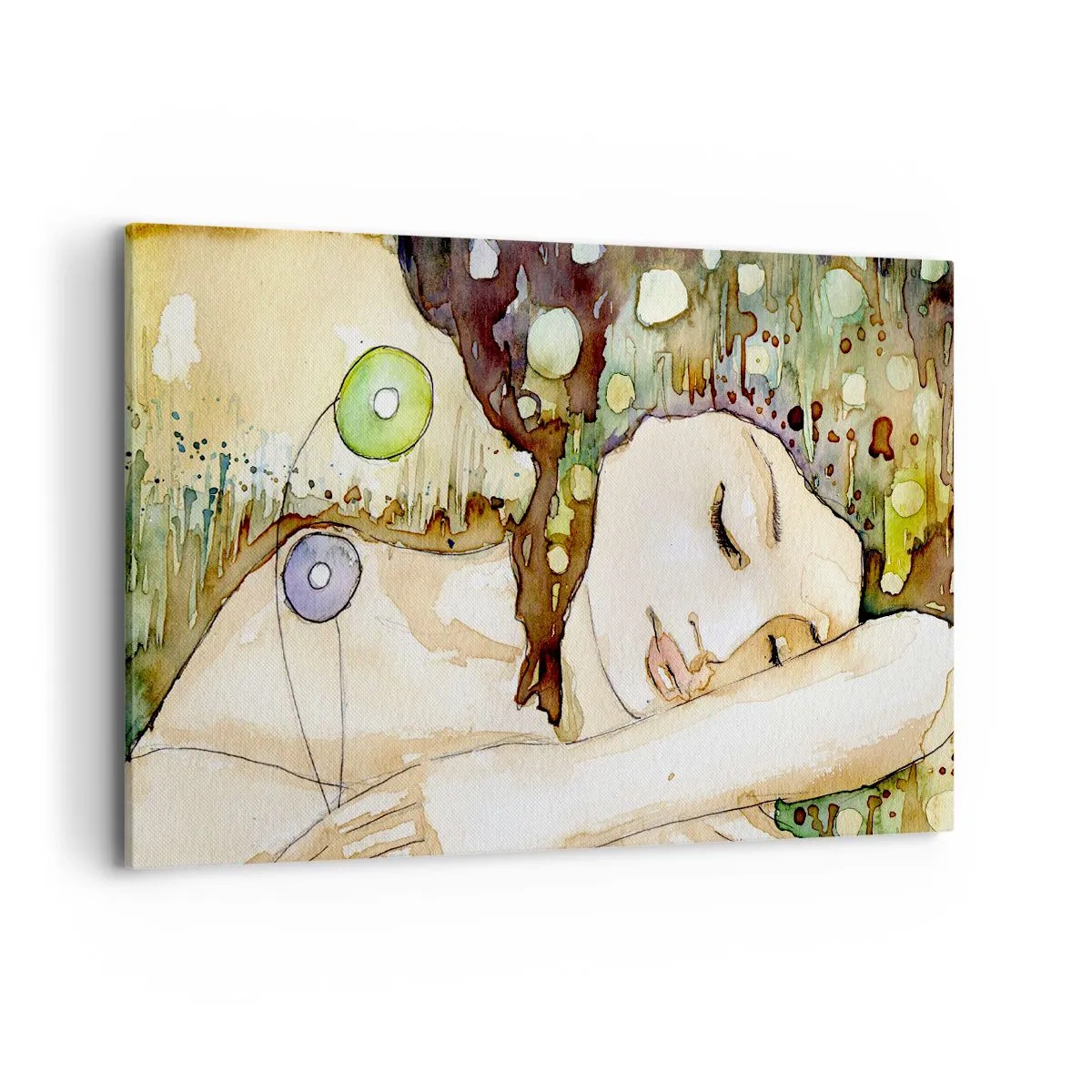 Obraz na plátně - Smaragdově-fialový sen - 120x80 cm