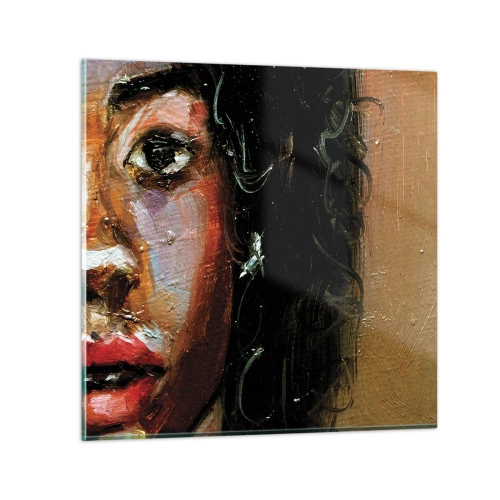 Obraz na skle - Černá a jas - 30x30 cm