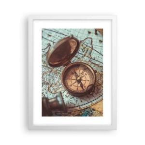 Plakát v bílém rámu - Pro dobrodruha - 30x40 cm
