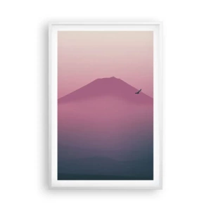 Plakát v bílém rámu - Poutníci nad oblaky - 61x91 cm