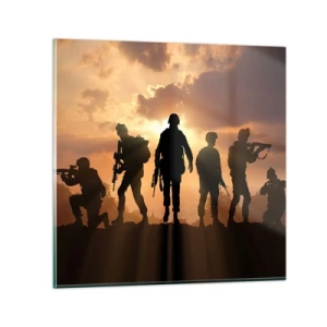 Obraz na skle - Brothers in arms - 30x30 cm