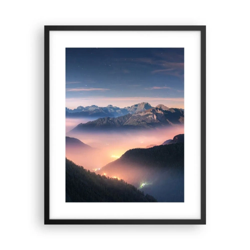 Plakát v černém rámu - Světlo v údolích - 40x50 cm