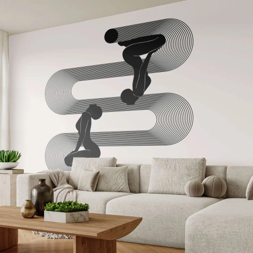 Fototapeta Samolepicí Deluxe Sticker - Smyslná symetrie - Ženy, Čáry, Rozjímání - 100x70 cm