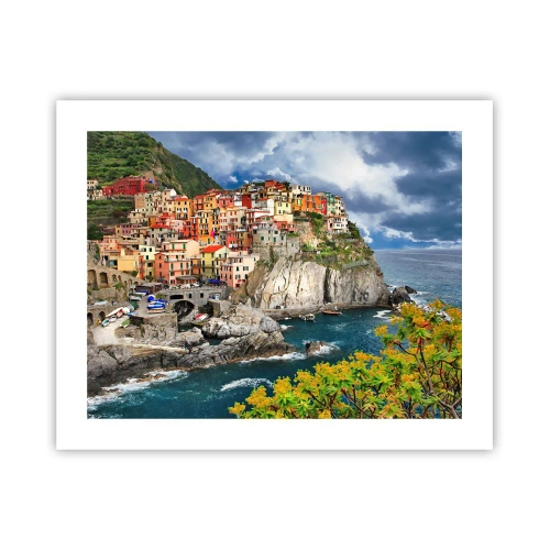 Plakát - Hromádka přitulená ke skalám - 50x40 cm