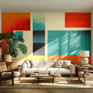 Fototapeta Standard Eco - Geometrická abstrakce – dobrá energie - Čtverce, Letitý, Kus - 400x280 cm
