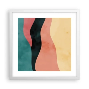 Plakát v bílém rámu - Kompatibilní nesoulad - 40x40 cm