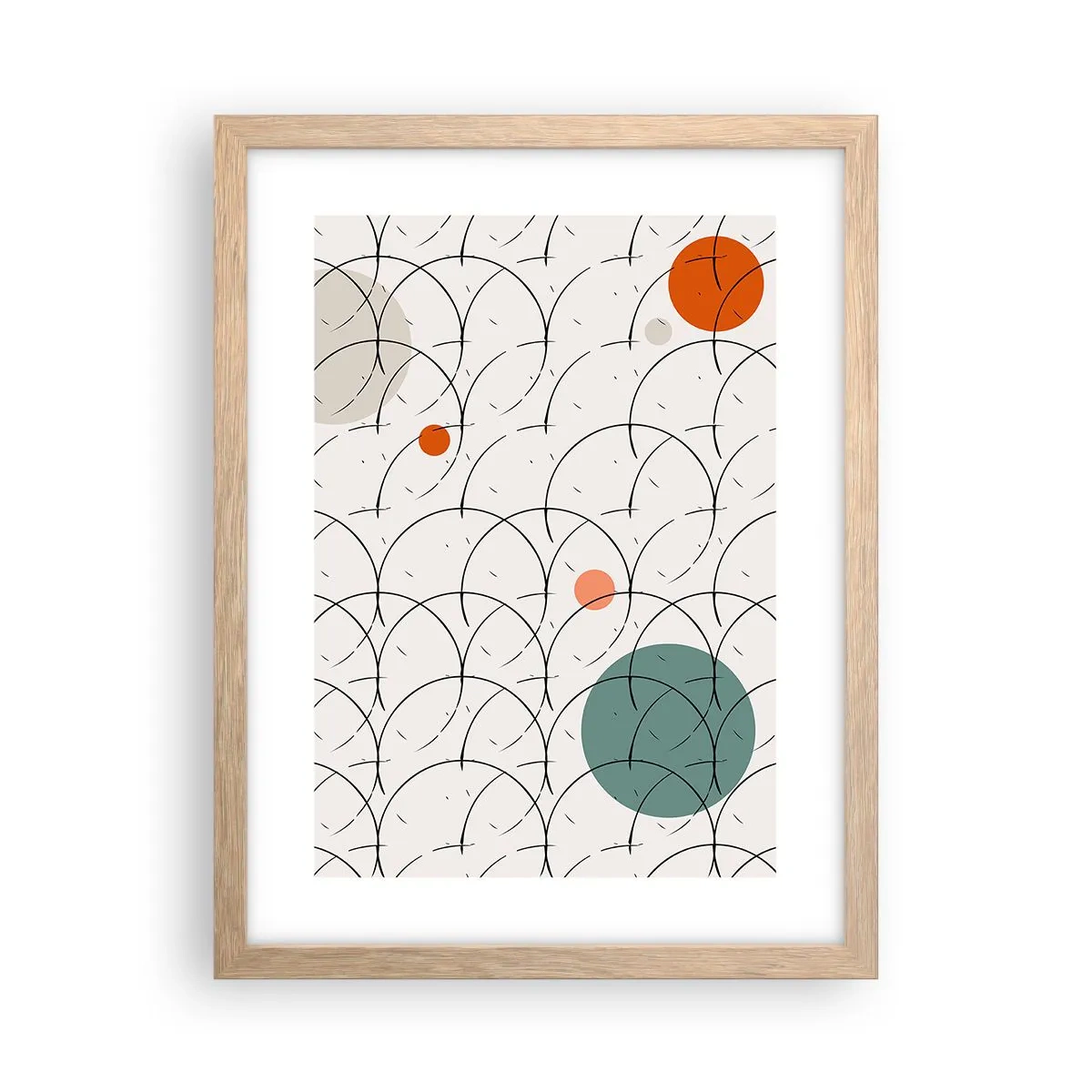 Plakát v rámu světlý dub - V duchu pop-artu - 30x40 cm