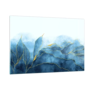 Obraz na skle - Blankyt ve zlatě - 120x80 cm