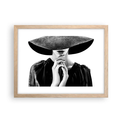 Plakát v rámu světlý dub - Ukrytá krása - 40x30 cm