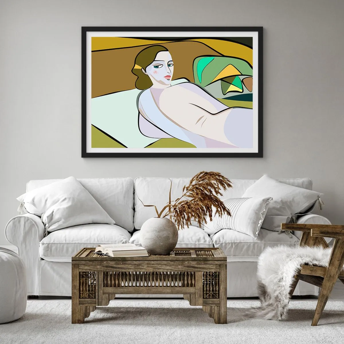 Plakát v černém rámu - Intimní portrét - 91x61 cm