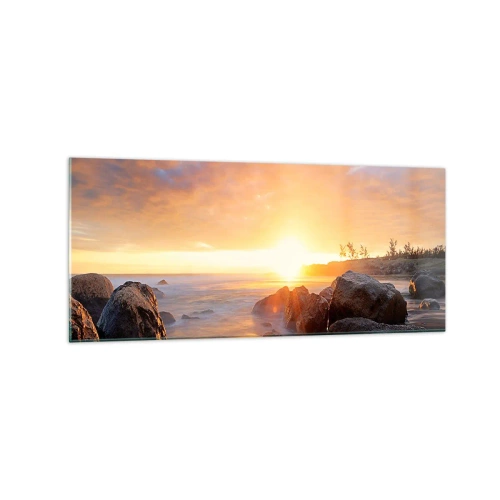 Obraz na skle - Světlý večerní vánek - 120x50 cm