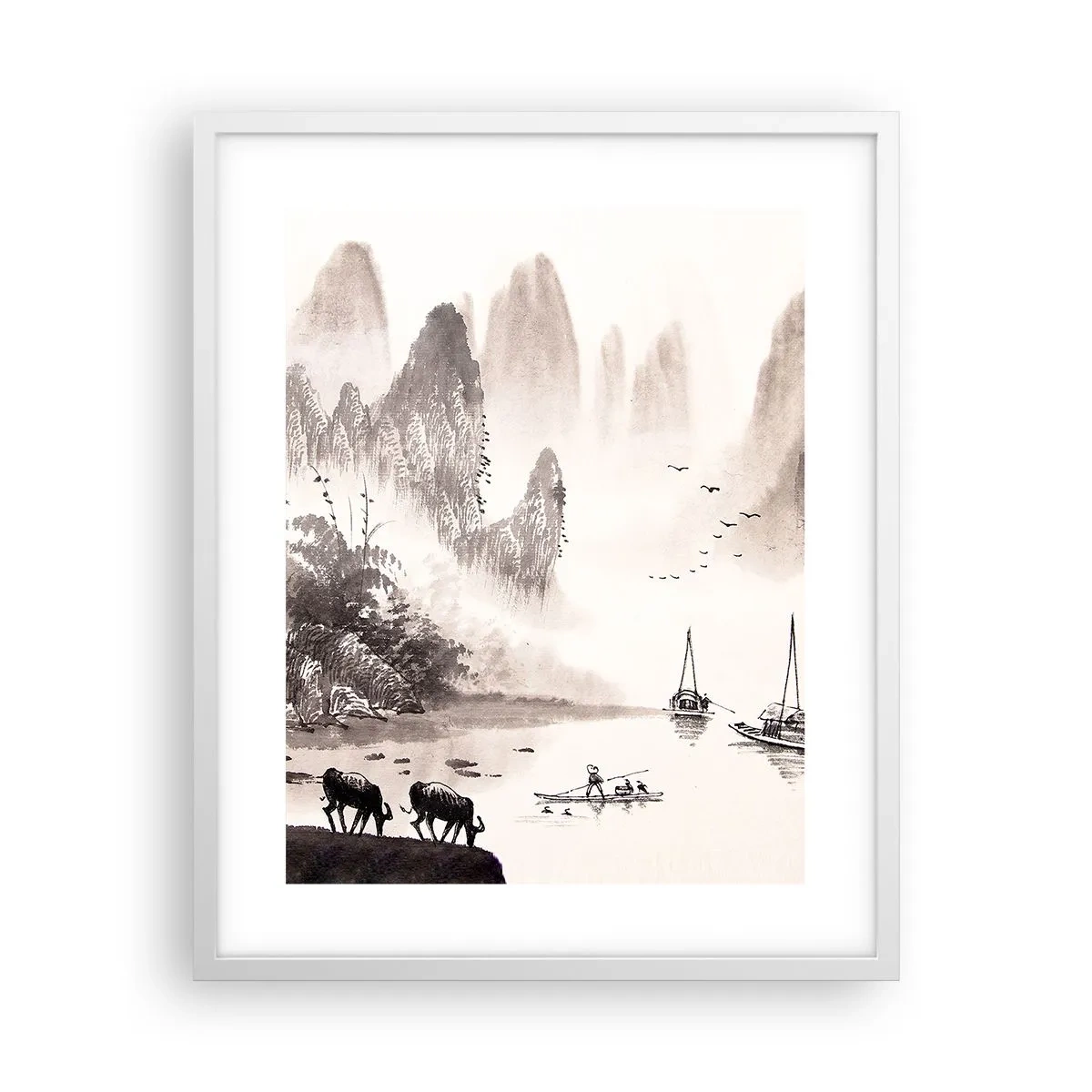 Plakát v bílém rámu - Exotická všednost Východu - 40x50 cm