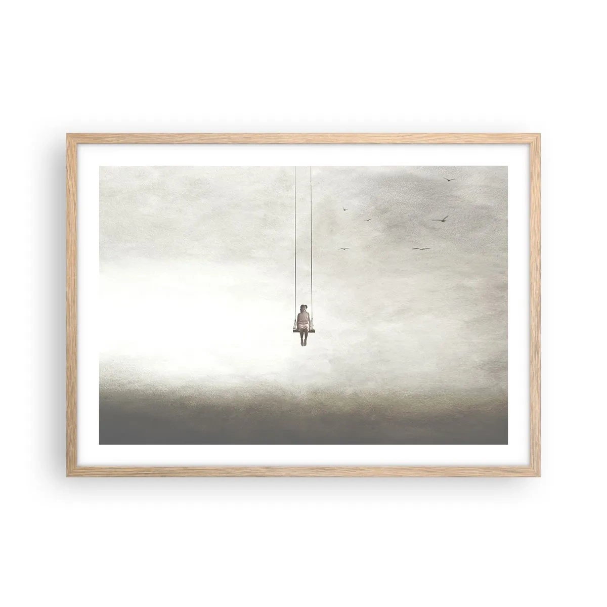 Plakát v rámu světlý dub - Dítě v nás - 70x50 cm