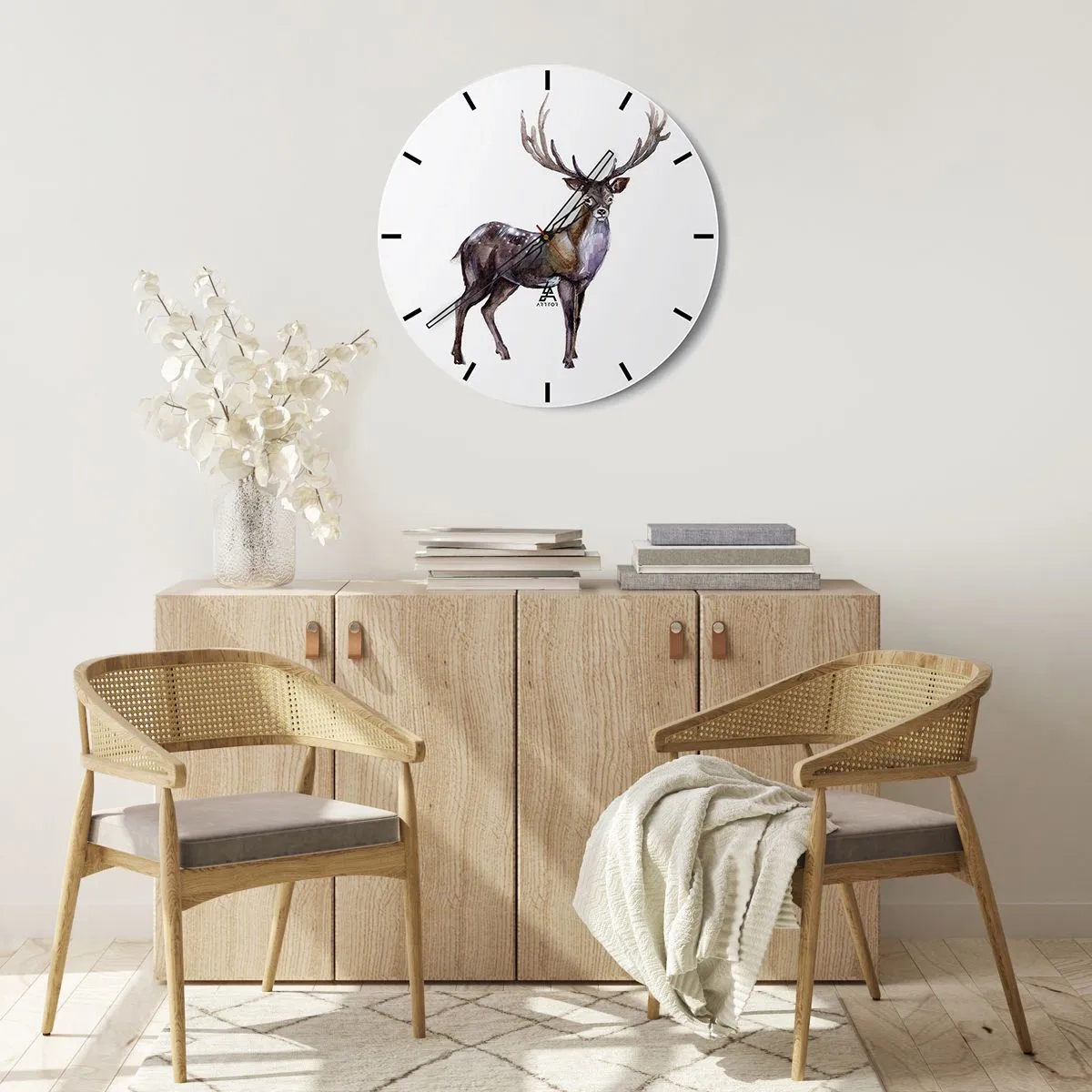 Nástěnné hodiny - Král půlnoční pouště - 40x40 cm