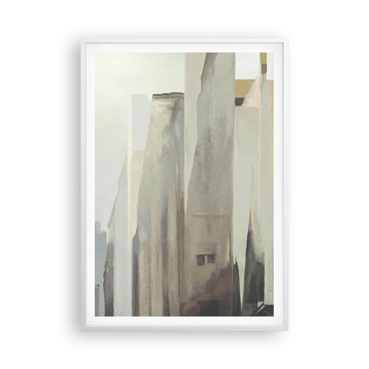 Plakát v bílém rámu - Sen o městě - 70x100 cm