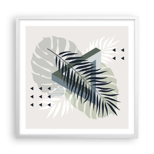 Plakát v bílém rámu - Příroda a geometrie – dva řády? - 60x60 cm