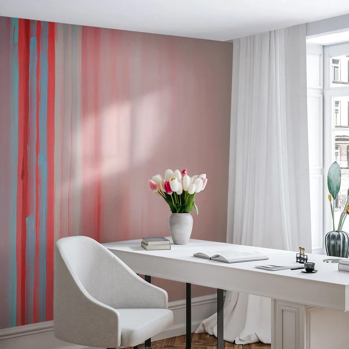 Fototapeta Premium Canvas - Abstrakce za úsvitu - Pastel, Minimalistický, Kus - 250x175 cm