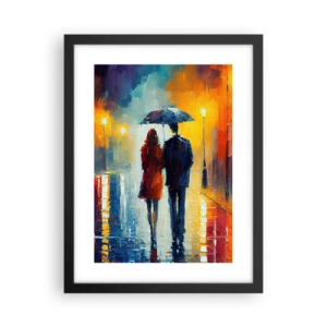 Plakát v černém rámu - Spolu – barevná noc - 30x40 cm