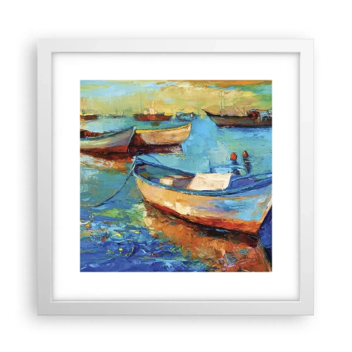 Plakát v bílém rámu - V jižním zálivu - 30x30 cm