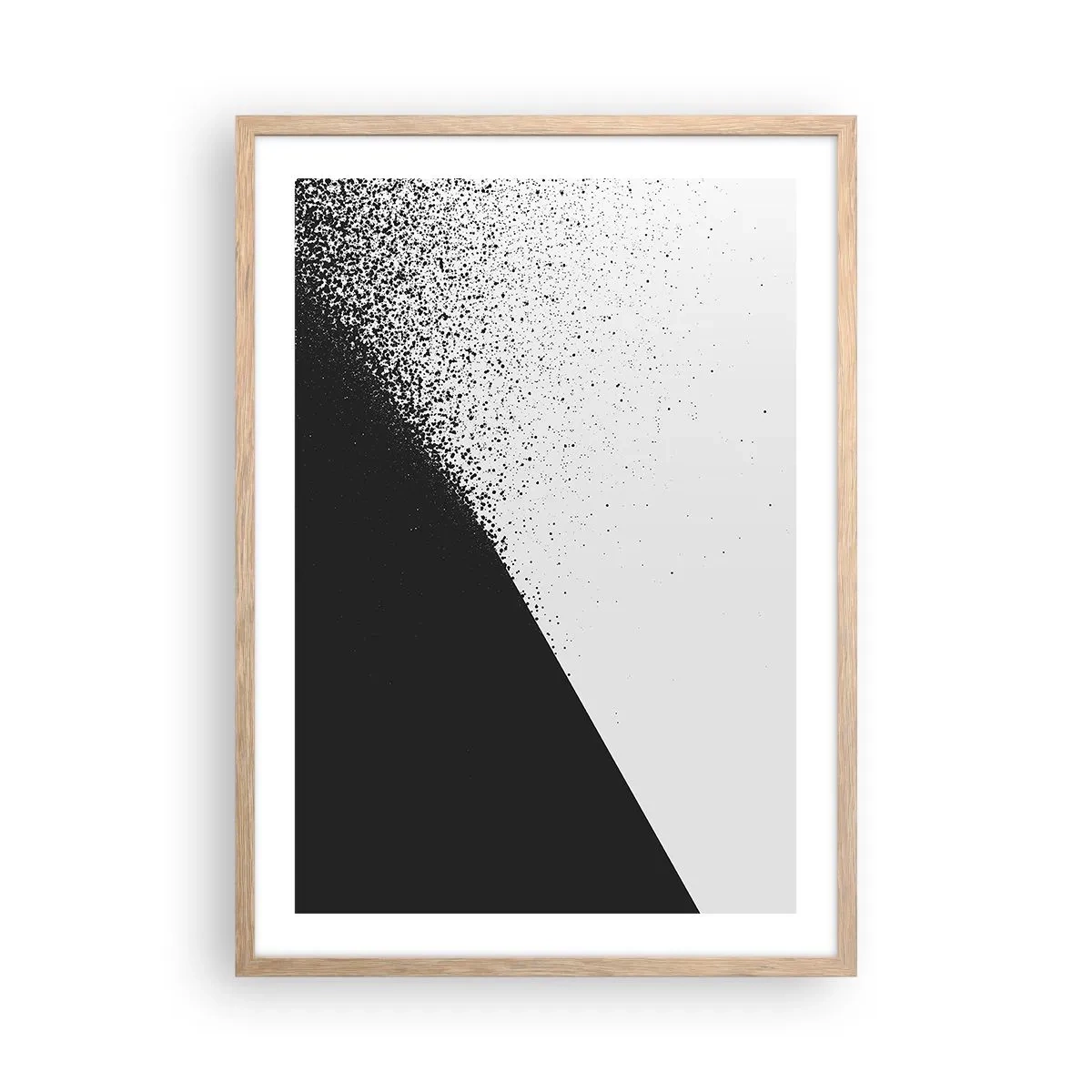 Plakát v rámu světlý dub - Rychleji a rychleji, více a více - 50x70 cm