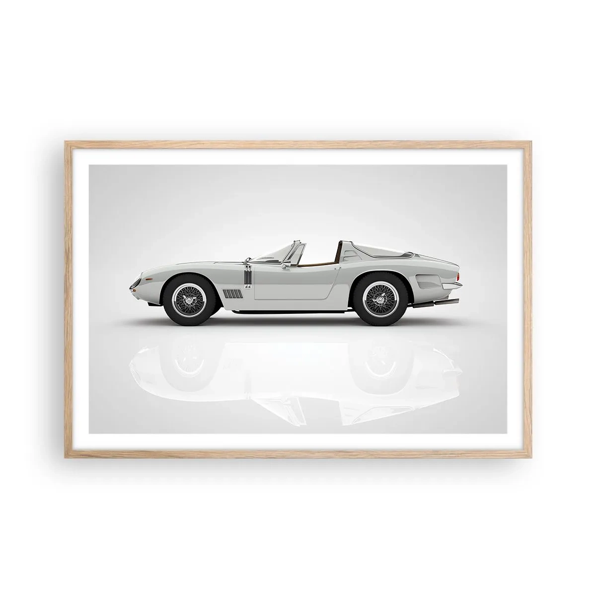 Plakát v rámu světlý dub - Příslib zábavy - 91x61 cm