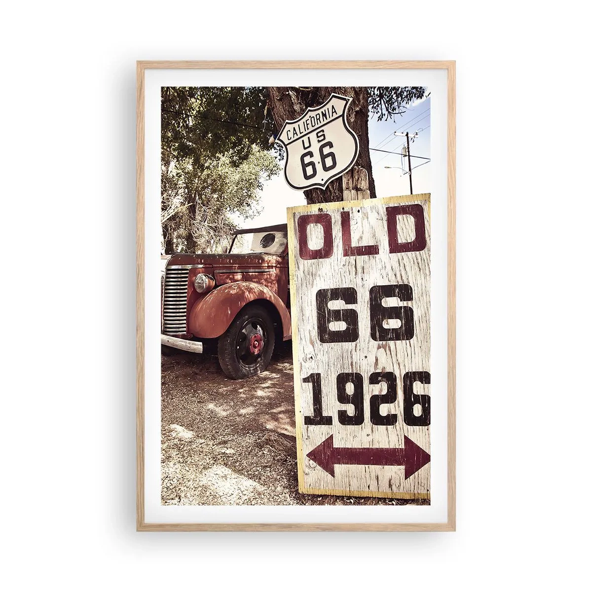 Plakát v rámu světlý dub - Legenda americké provincie - 61x91 cm