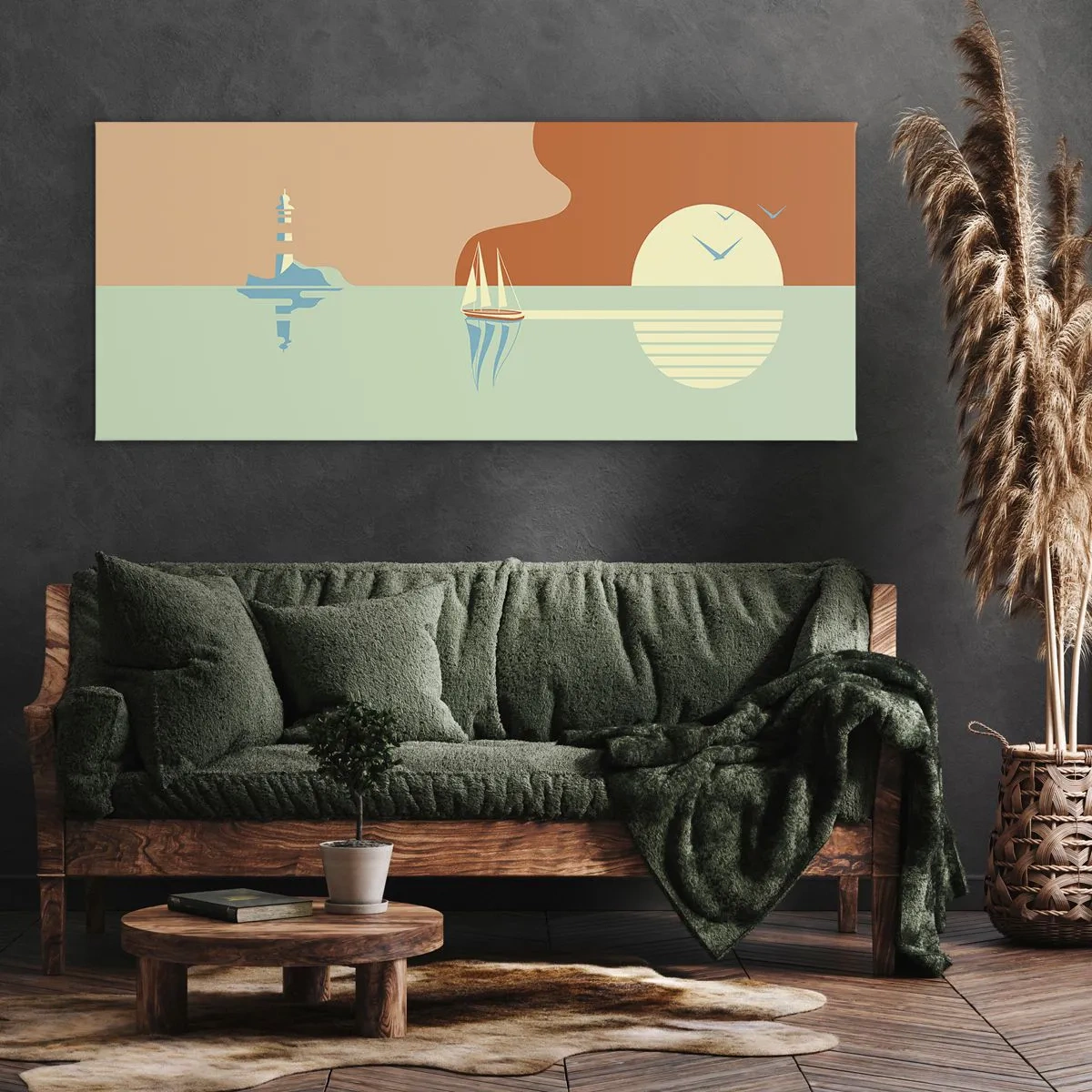 Obraz na plátně - Dokonalá mořská krajina - 160x50 cm
