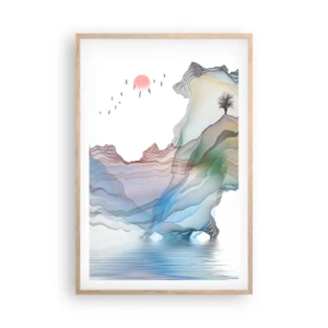 Plakát v rámu světlý dub - Ke křišťálovým horám - 61x91 cm