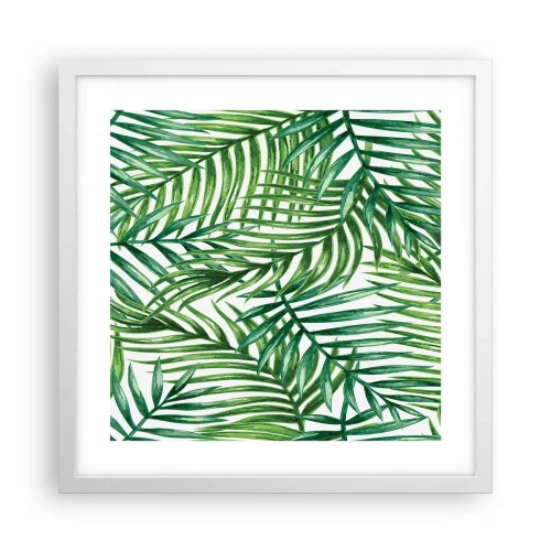 Plakát v bílém rámu - Pod zeleným baldachýnem - 40x40 cm