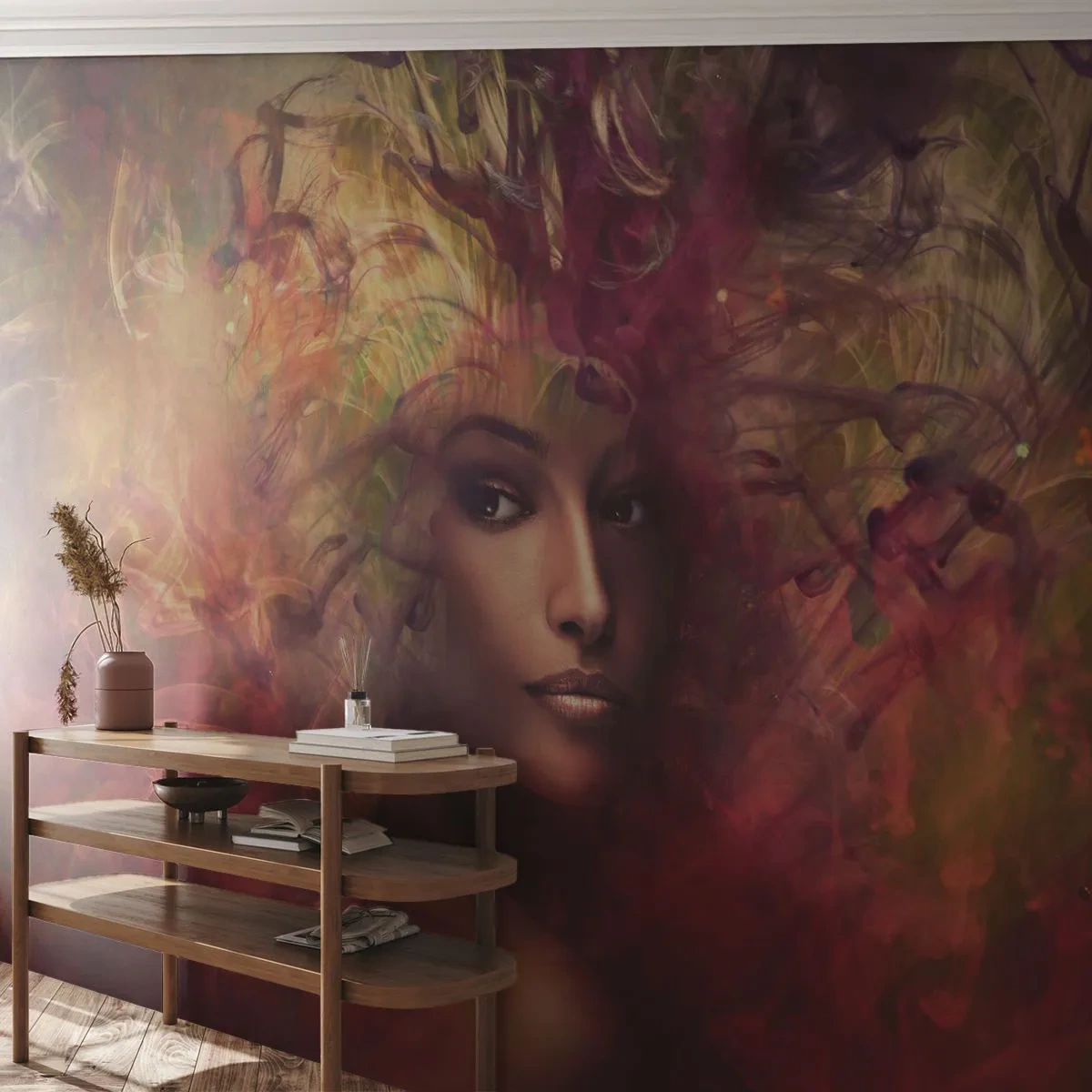 Fototapeta Samolepicí Deluxe Sticker - Tady jsem! - Žena, ženská tvář, Tělo - 500x350 cm