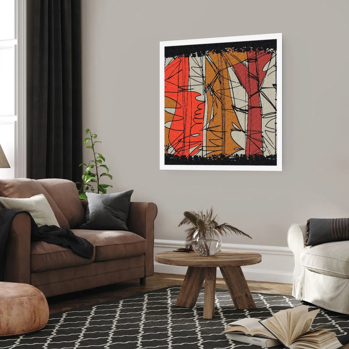 Plakát - Spontánní kompozice - 40x40 cm