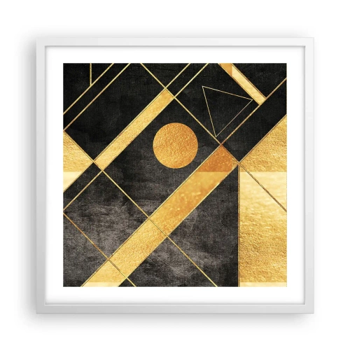 Plakát v bílém rámu - Slunce pouště - 50x50 cm