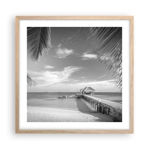 Plakát v rámu světlý dub - Vzpomínka nebo sen? - 50x50 cm
