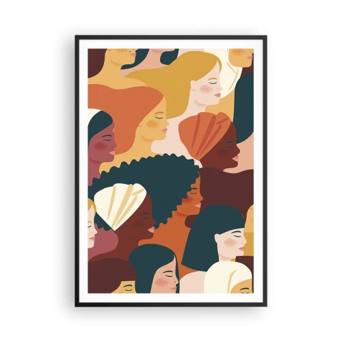 Plakát v černém rámu - Pouze ženskost - 70x100 cm