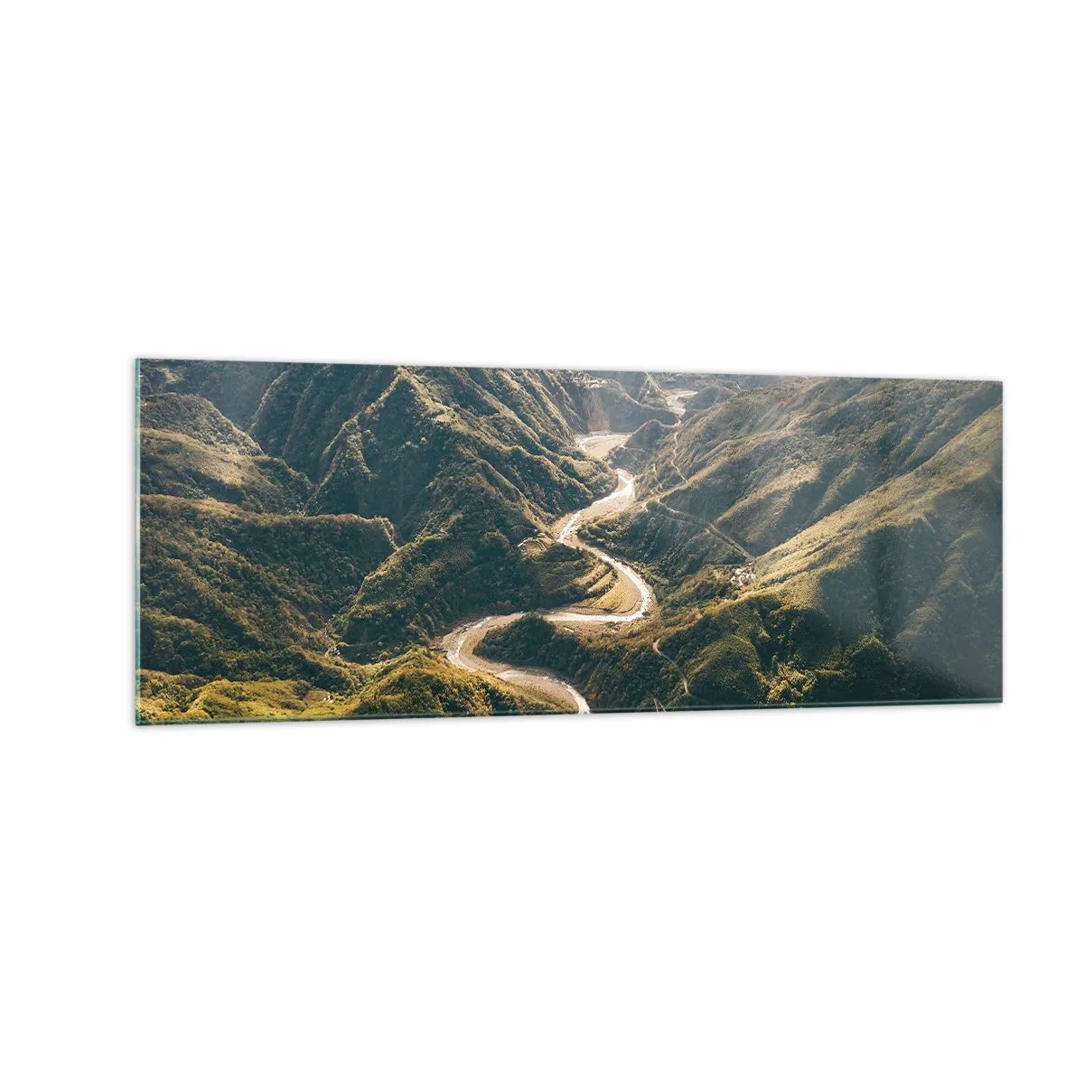 Obraz na skle - Přímo ze srdce hor - 140x50 cm