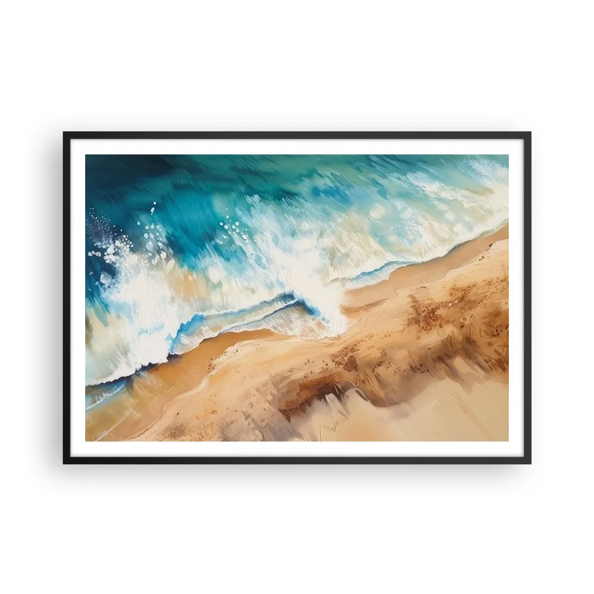 Plakát v černém rámu - Vlna, která se vrací - 100x70 cm