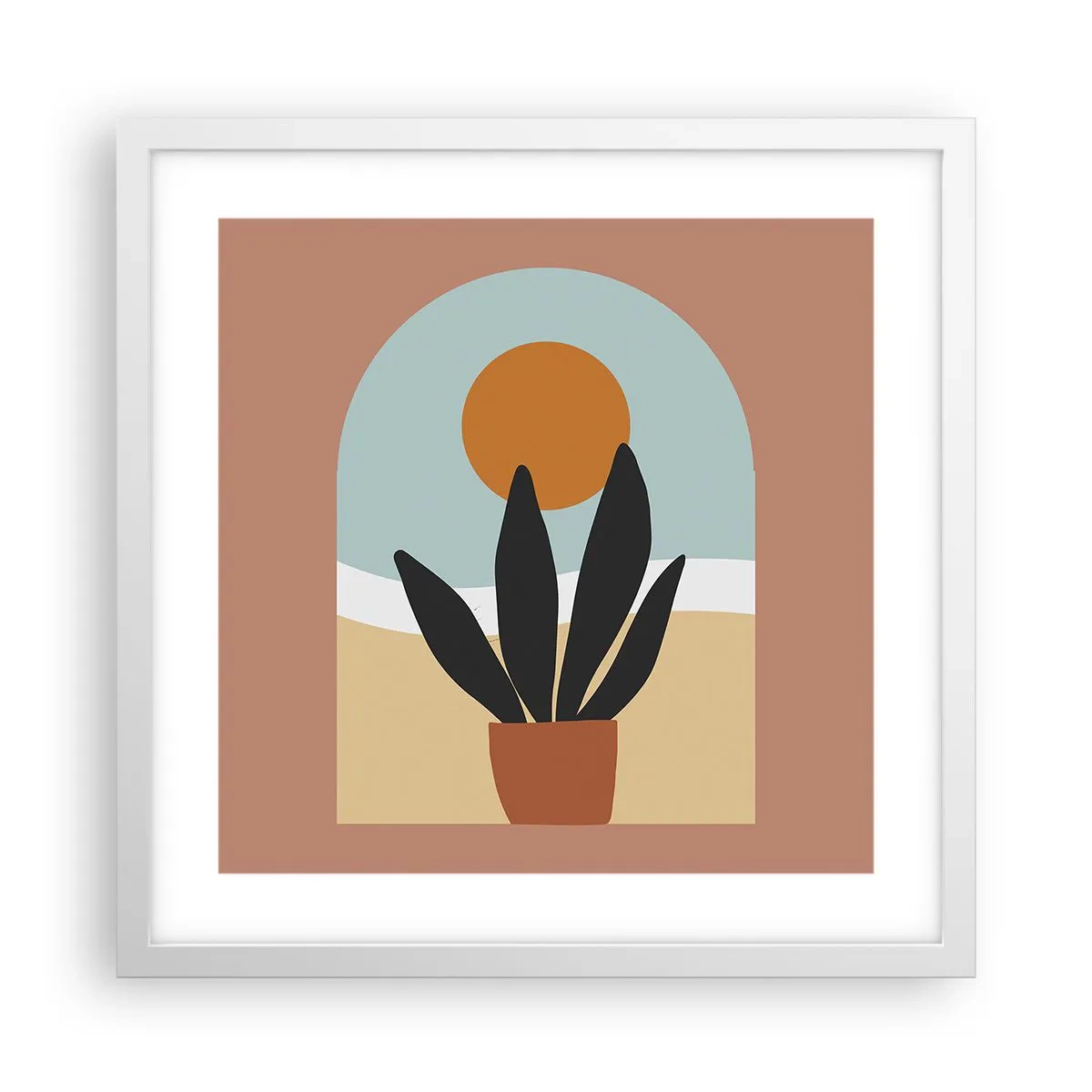 Plakát v bílém rámu - Malé radosti - 40x40 cm