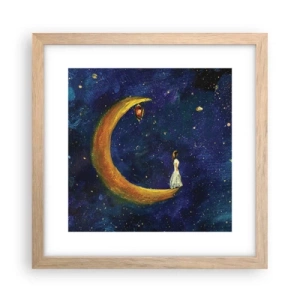 Plakát v rámu světlý dub - Volání světa - 30x30 cm