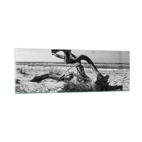 Obraz na skle - Mořská socha - 90x30 cm
